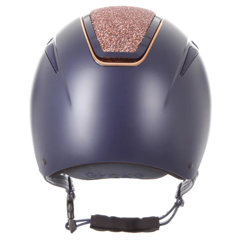 Callisto Classic Peak Navy/Rose Gold Riding Helmet-3